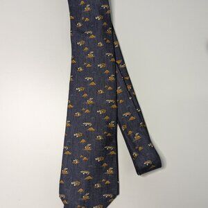 Hermes 100% Soie Tie 7794 Grayish Blue mole